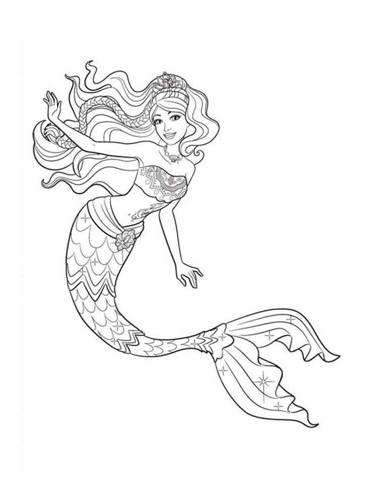 84 Barbie Mermaid Coloring Pages Printable 16