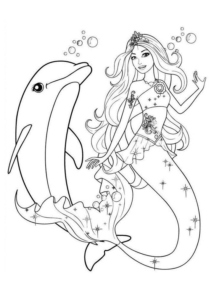 84 Barbie Mermaid Coloring Pages Printable 17