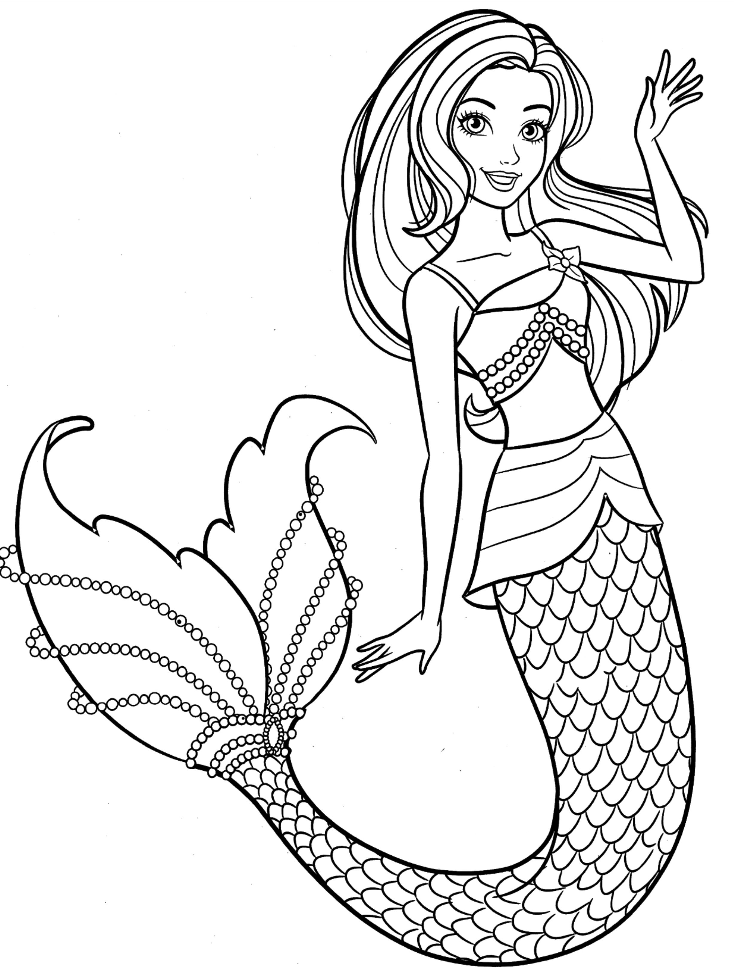 84 Barbie Mermaid Coloring Pages Printable 25