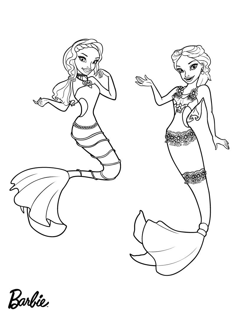 84 Barbie Mermaid Coloring Pages Printable 26