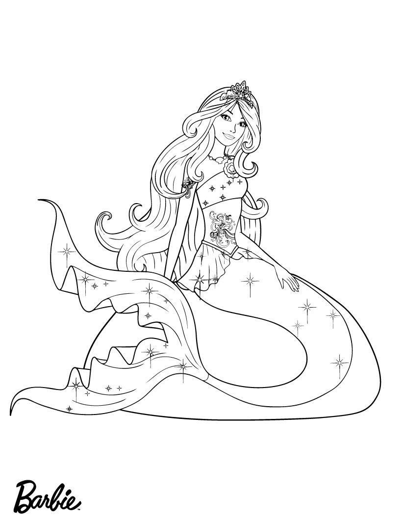 barbie mermaid coloring pages printable jpg