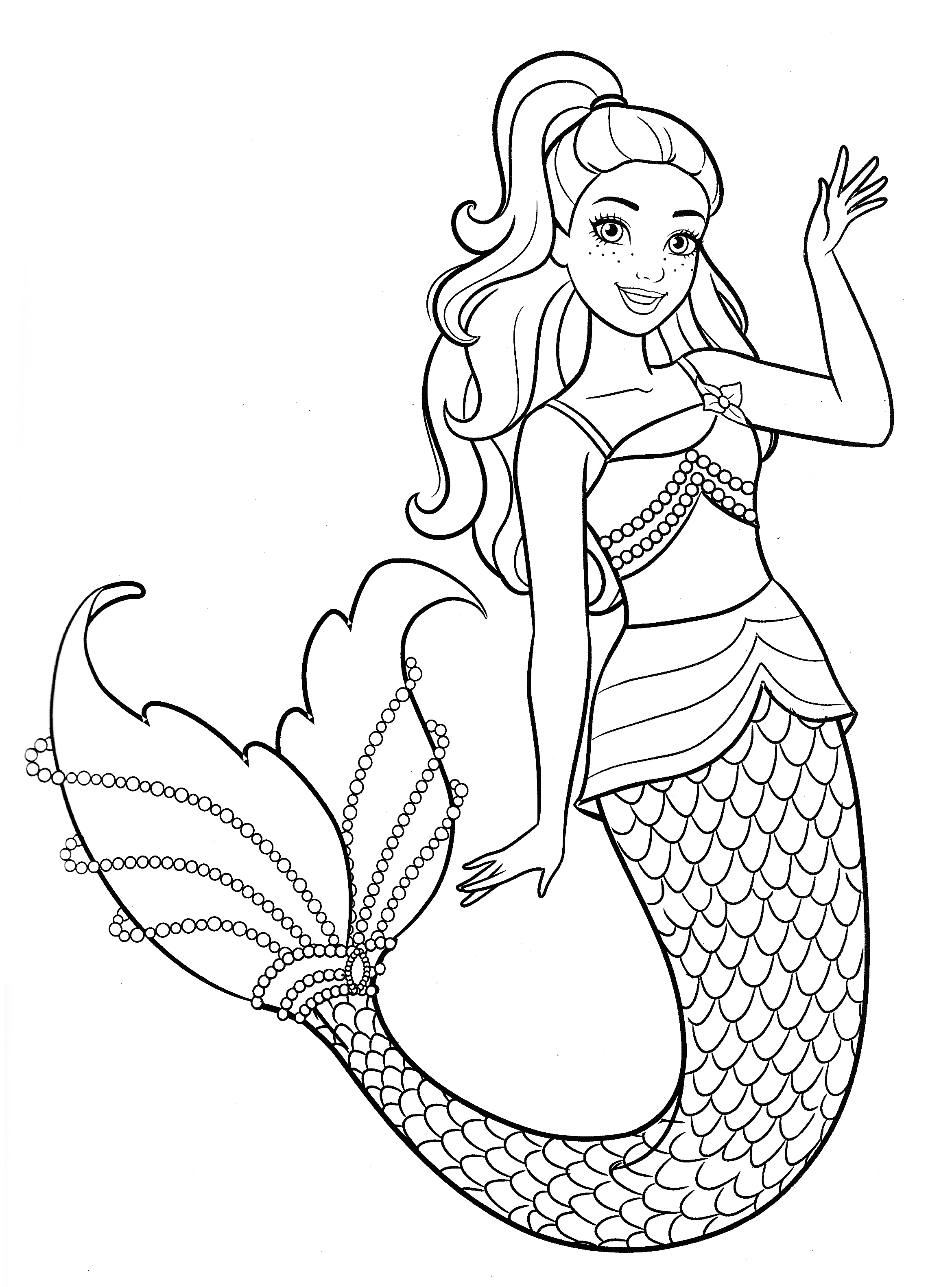 84 Barbie Mermaid Coloring Pages Printable 30