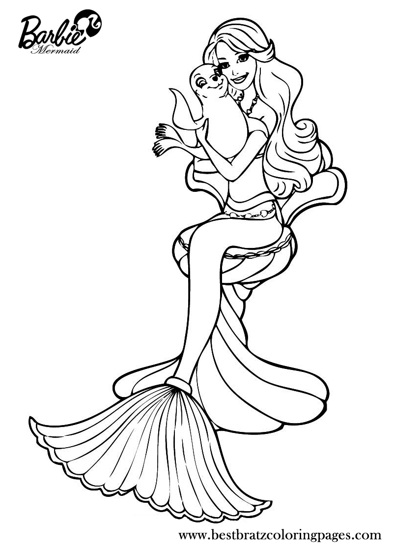 barbie mermaid coloring pages printable jpg