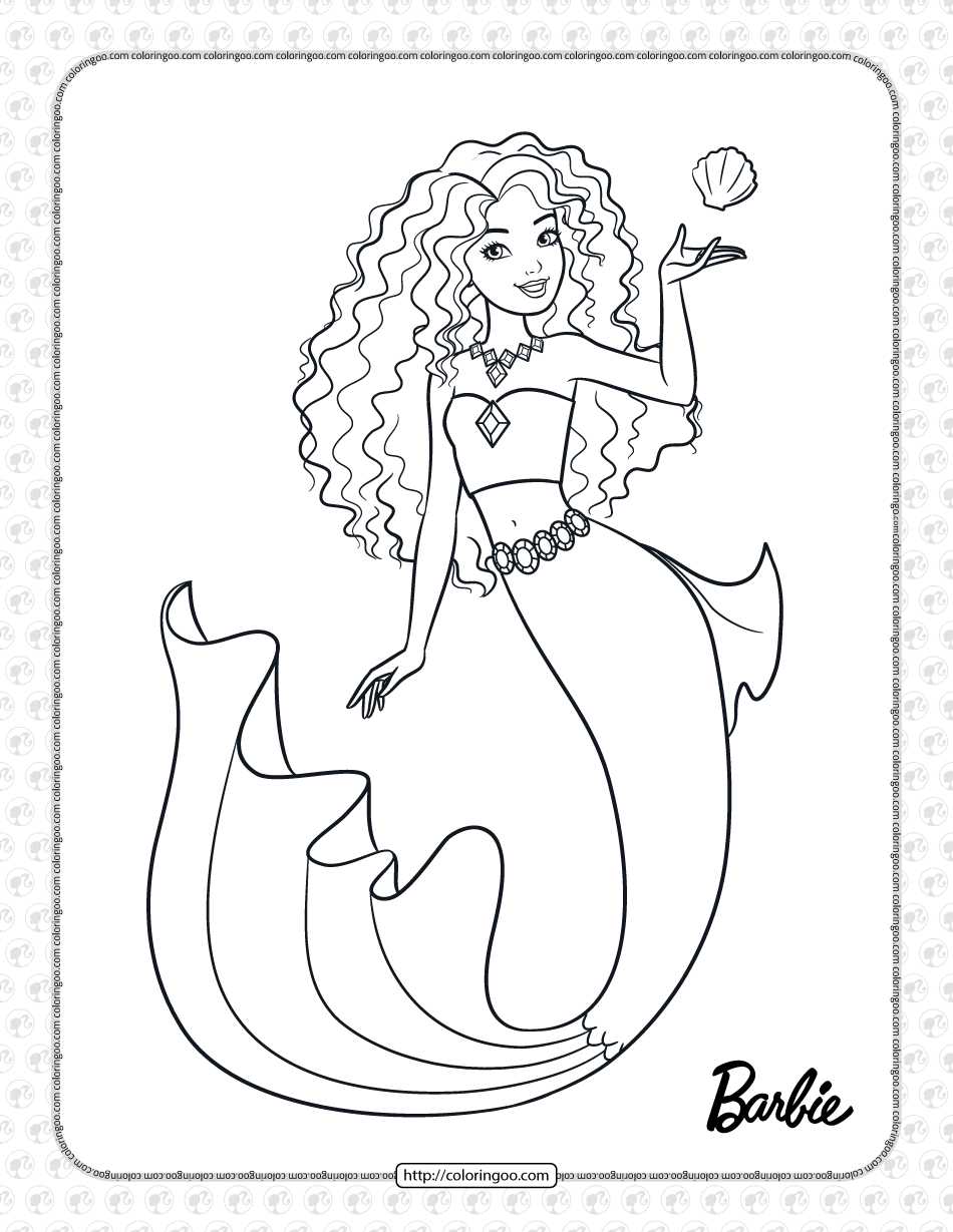 barbie mermaid coloring pages printable jpg