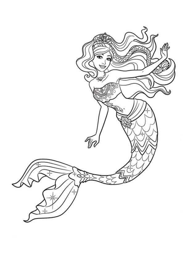 84 Barbie Mermaid Coloring Pages Printable 38