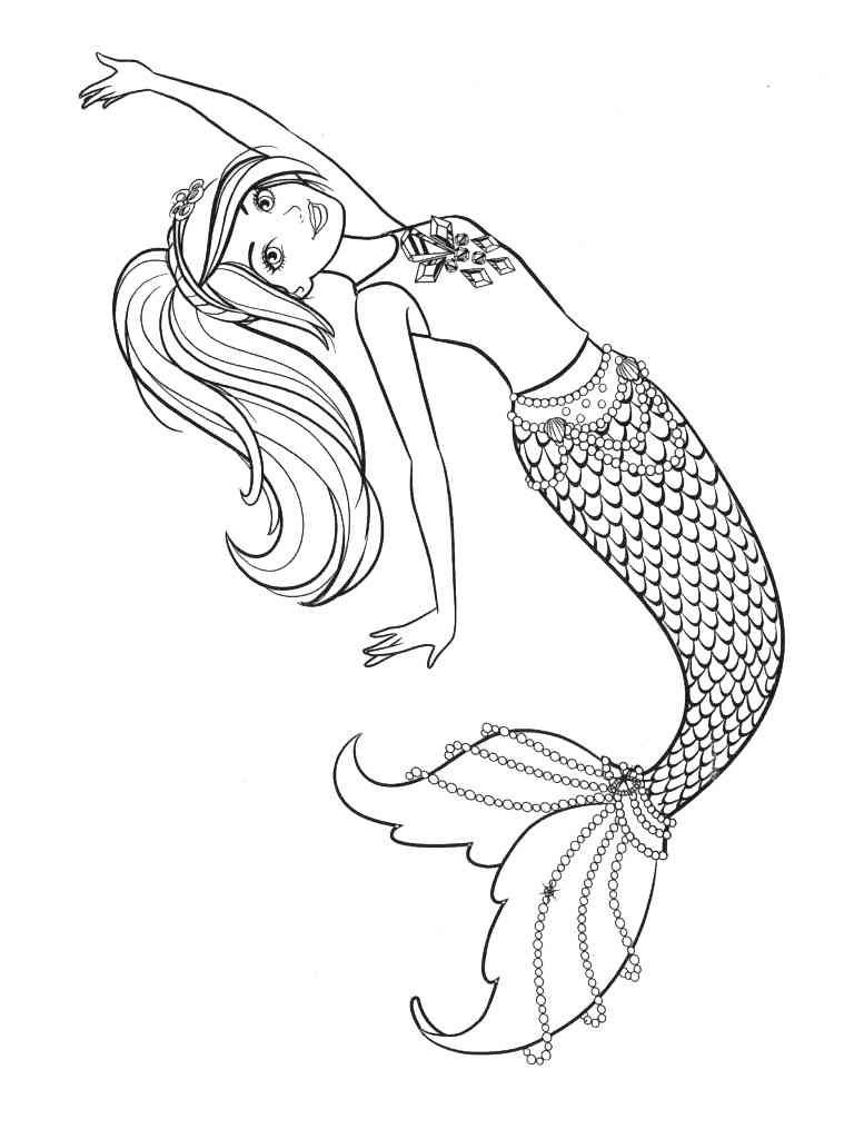 84 Barbie Mermaid Coloring Pages Printable 44