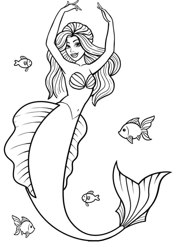 84 Barbie Mermaid Coloring Pages Printable 49