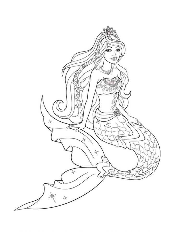 84 Barbie Mermaid Coloring Pages Printable 54