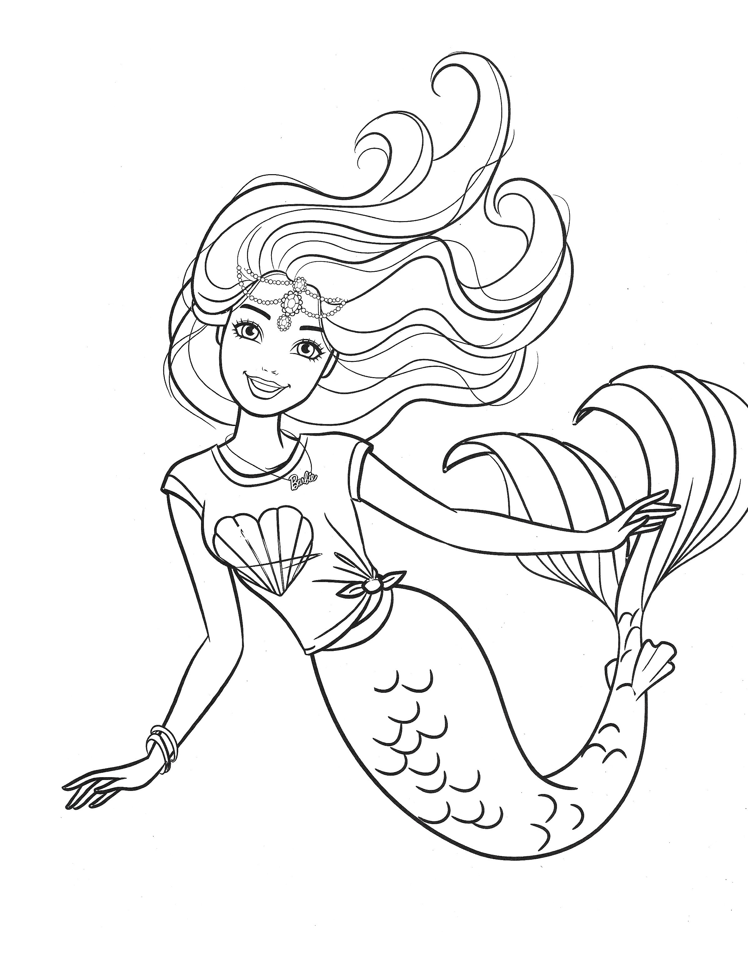 84 Barbie Mermaid Coloring Pages Printable 55