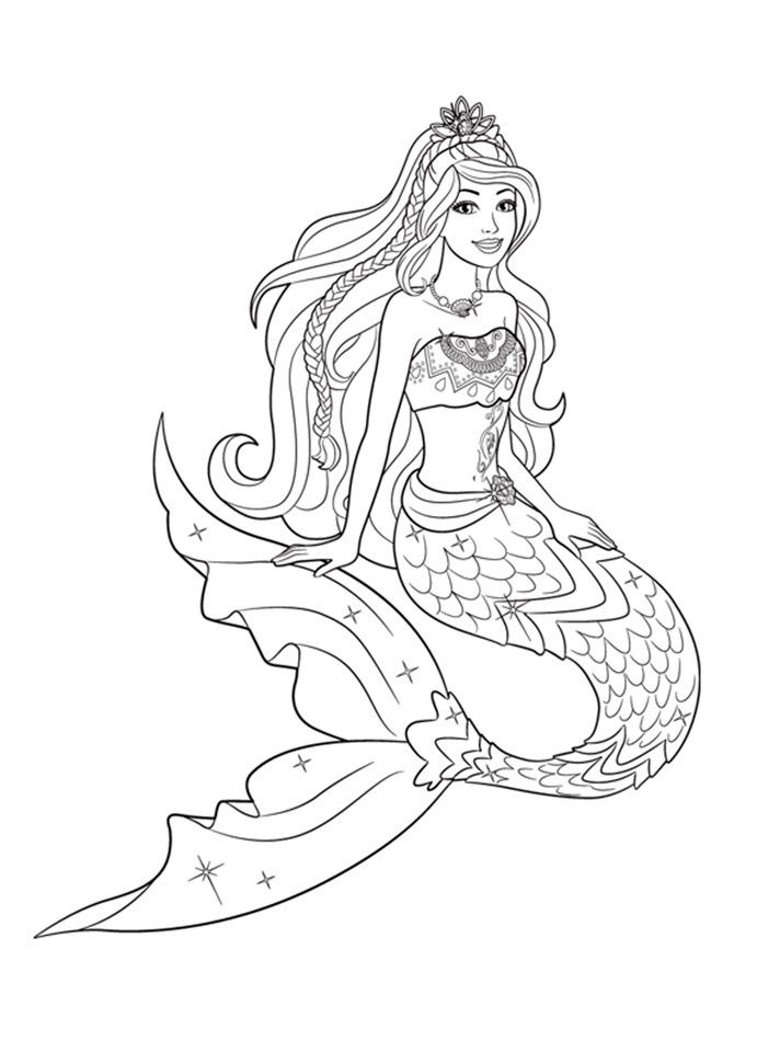 84 Barbie Mermaid Coloring Pages Printable 56