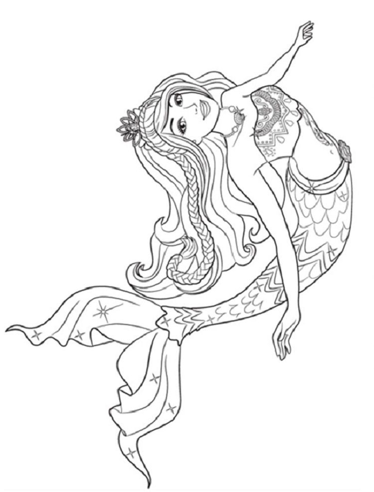 84 Barbie Mermaid Coloring Pages Printable 62