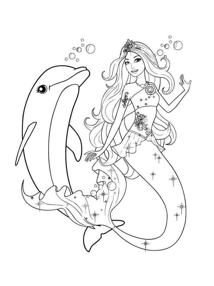 84 Barbie Mermaid Coloring Pages Printable 63