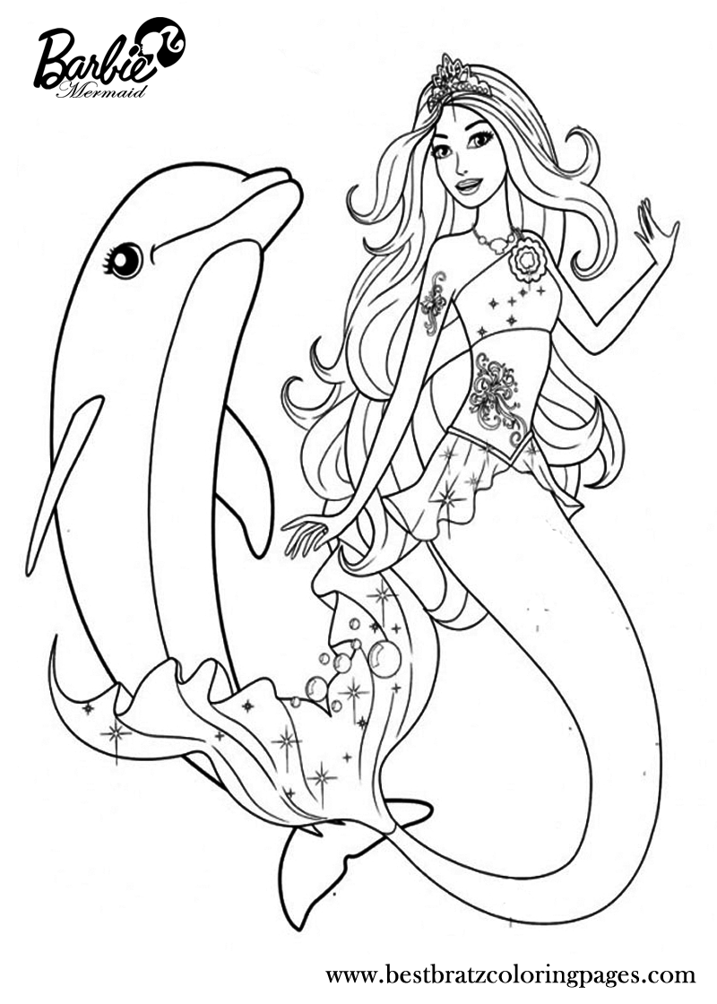 84 Barbie Mermaid Coloring Pages Printable 67