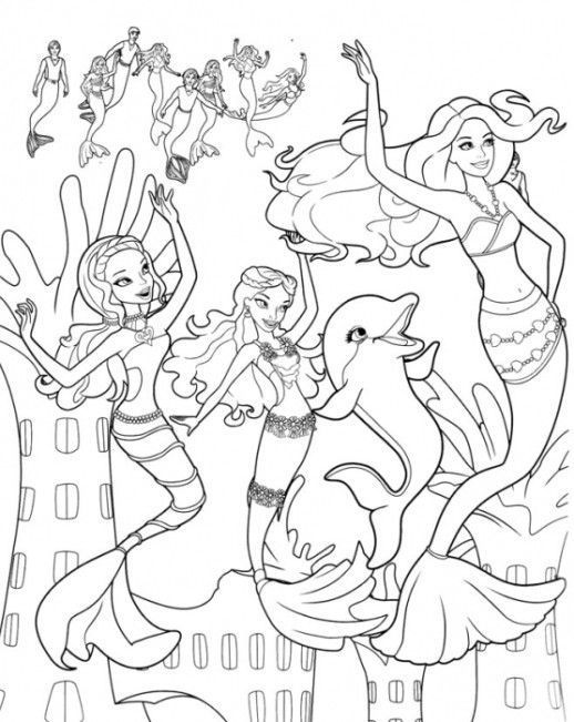 84 Barbie Mermaid Coloring Pages Printable 69