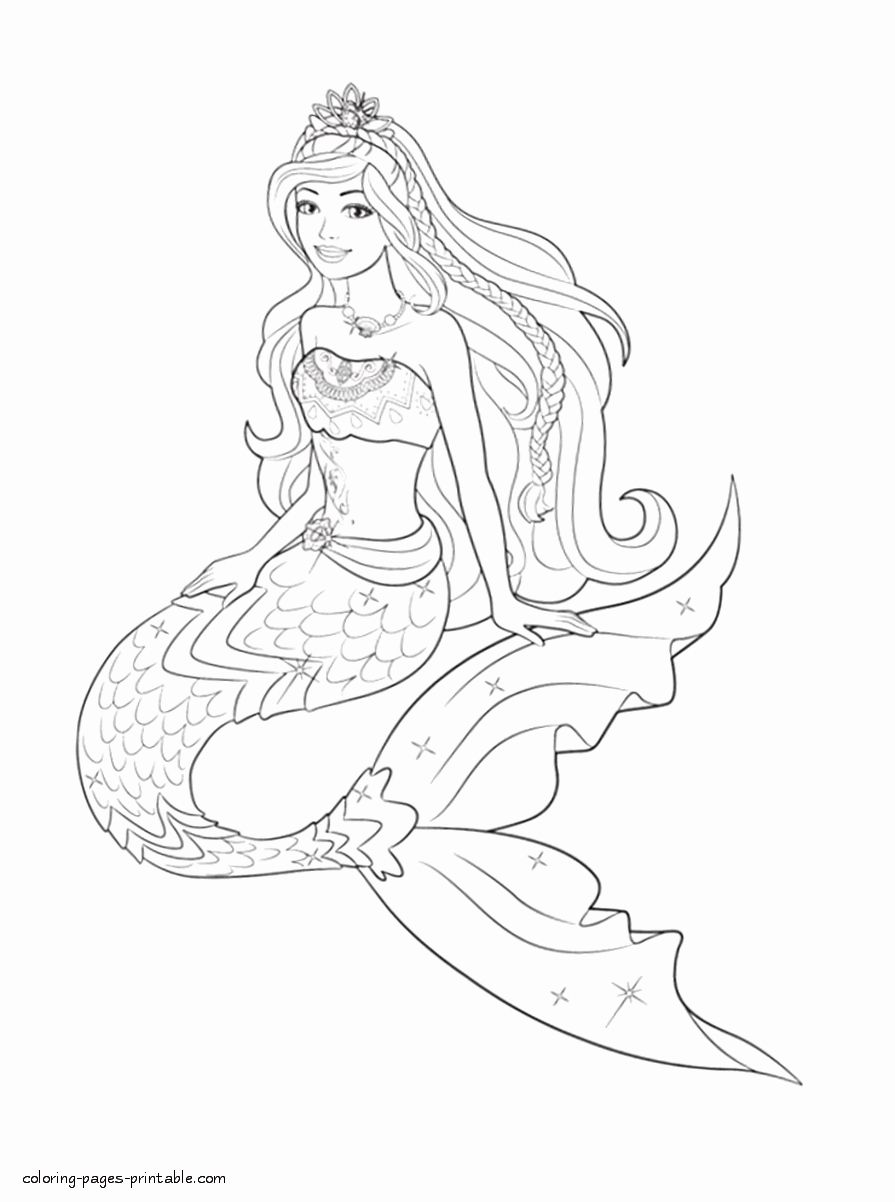 84 Barbie Mermaid Coloring Pages Printable 70