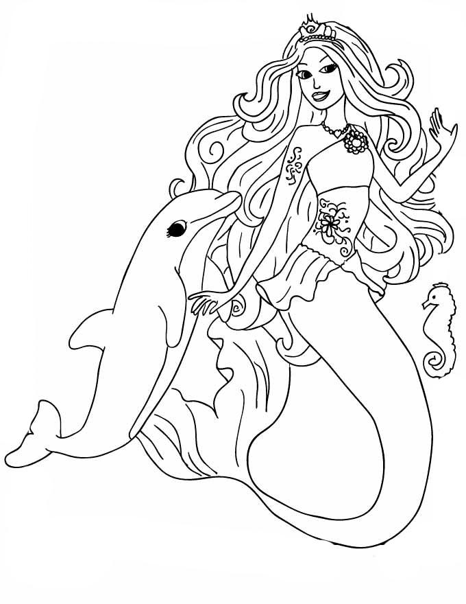 84 Barbie Mermaid Coloring Pages Printable 72