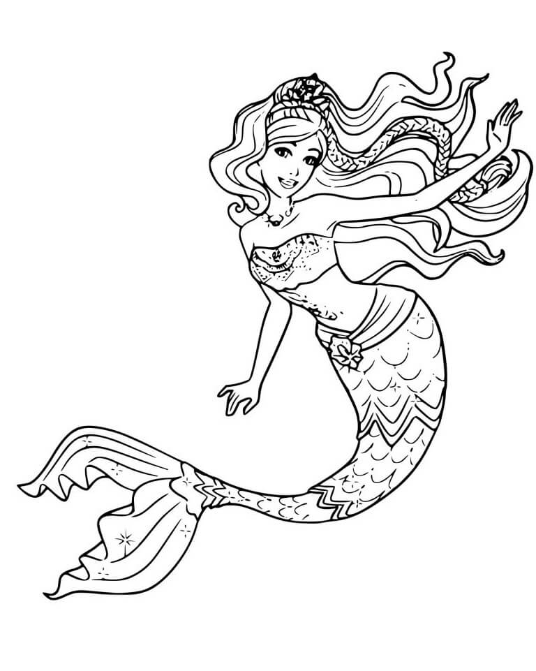 84 Barbie Mermaid Coloring Pages Printable 73