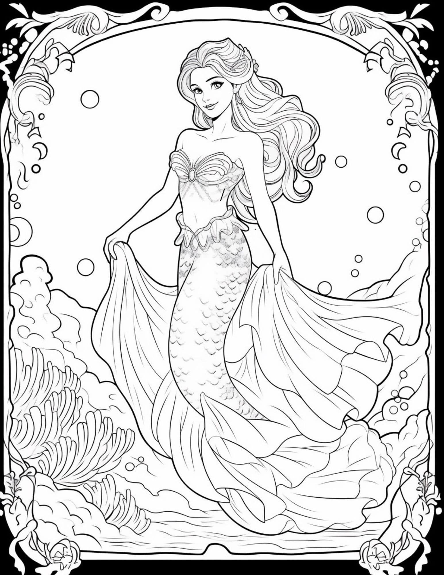 84 Barbie Mermaid Coloring Pages Printable 81