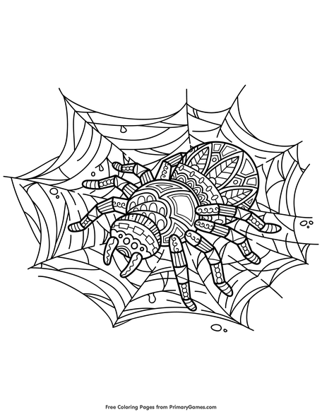 89 Printable Spider Coloring Pages for Kids 11