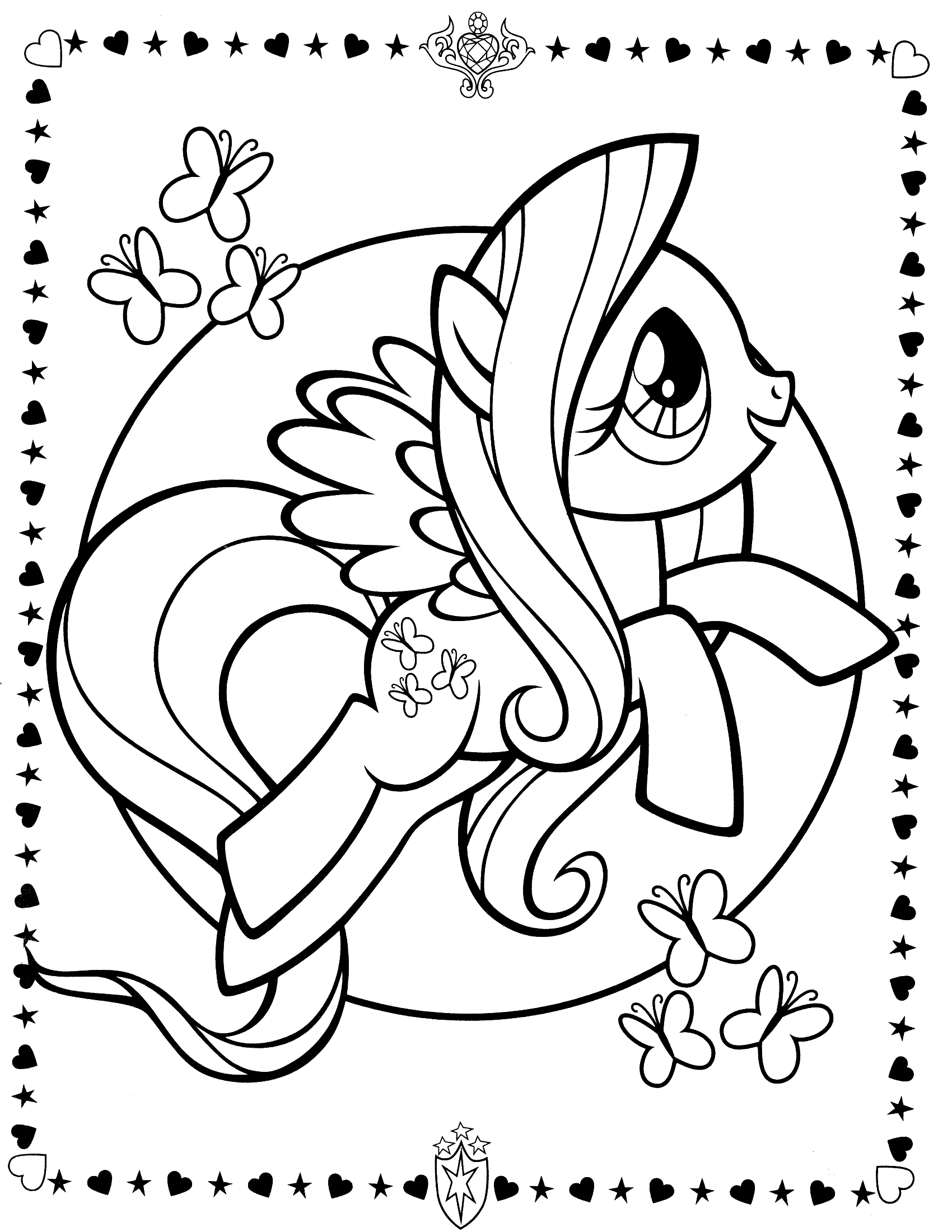 93 Fluttershy Coloring Pages Printable 27