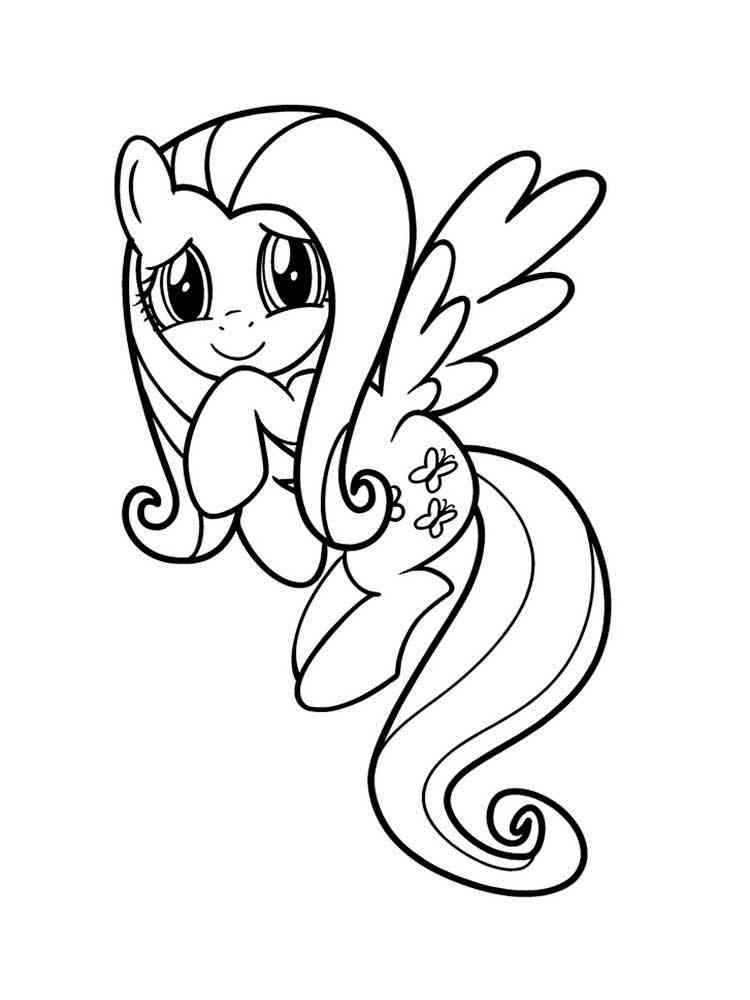 93 Fluttershy Coloring Pages Printable 48