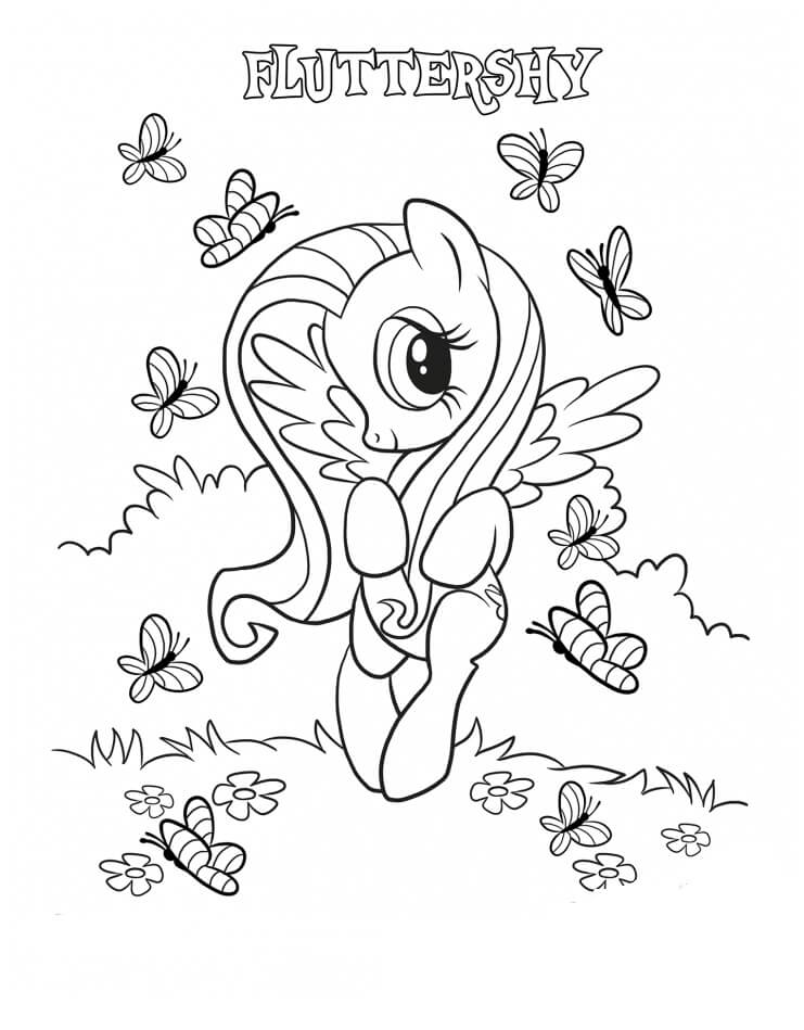 93 Fluttershy Coloring Pages Printable 49