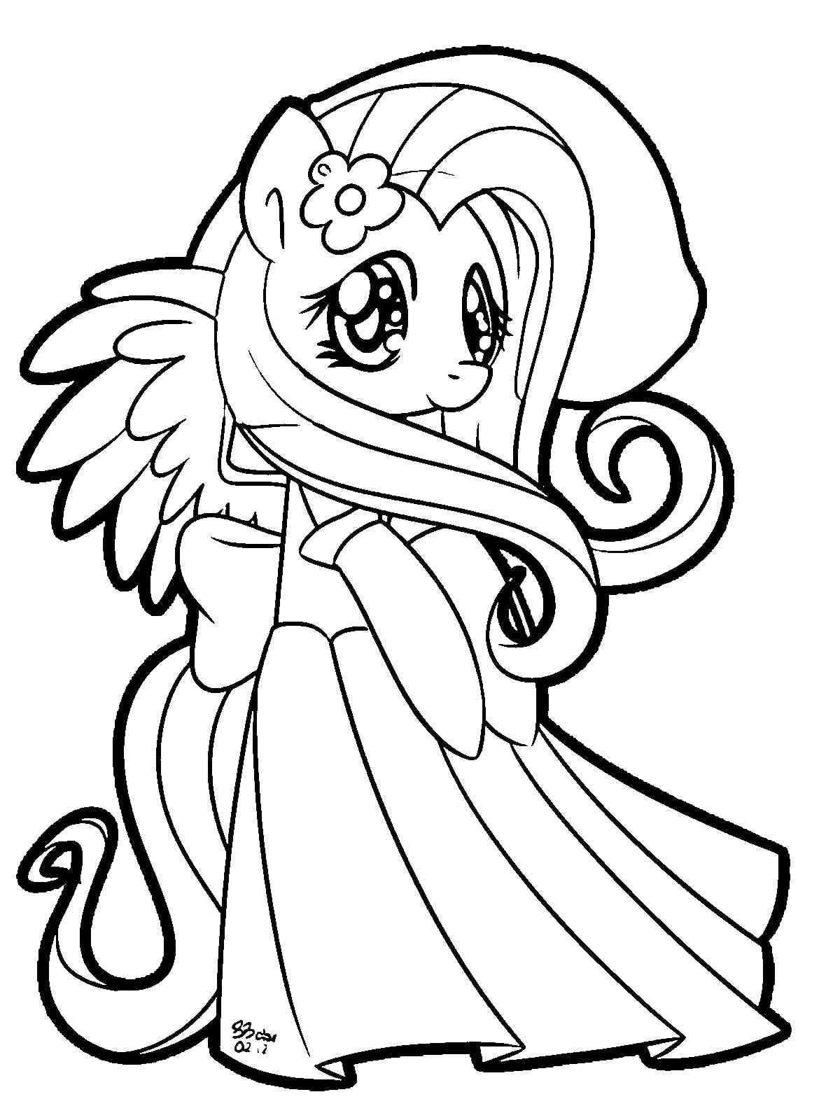 93 Fluttershy Coloring Pages Printable 64