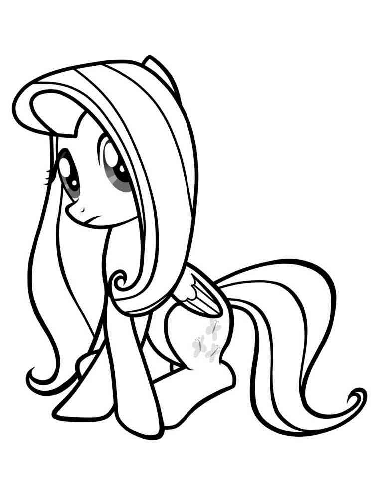 fluttershy coloring pages printable jpg