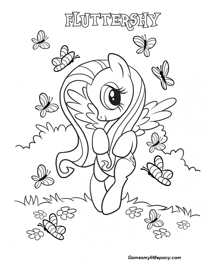 93 Fluttershy Coloring Pages Printable 85