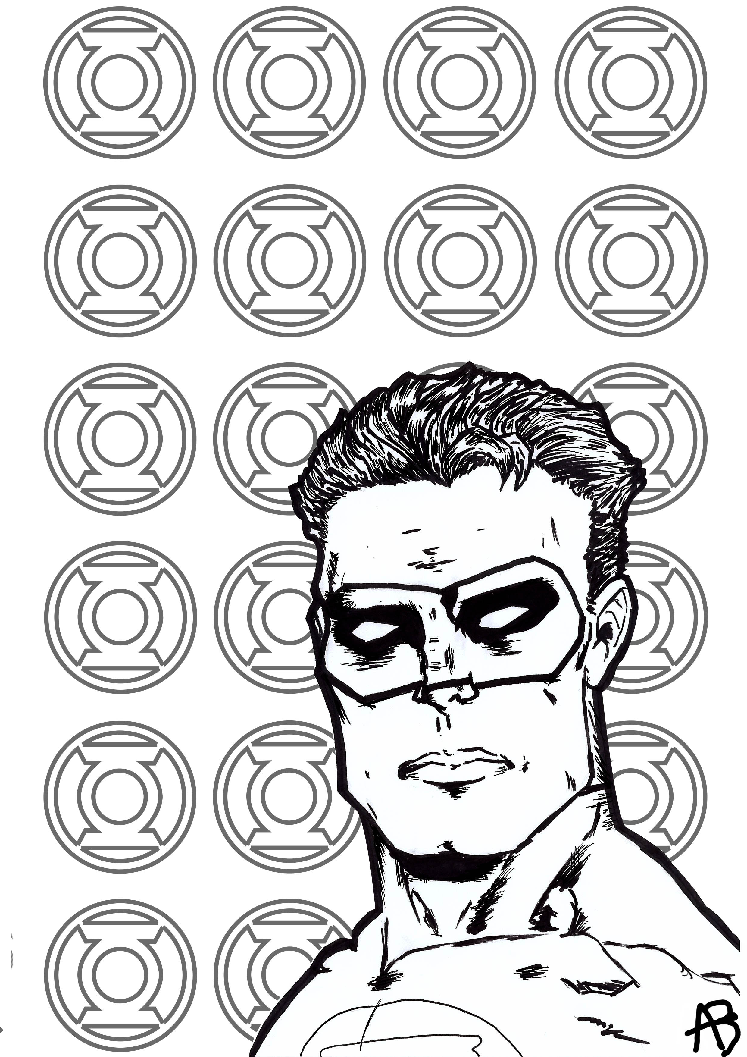 94 Free Printable Green Lantern Coloring Pages 10