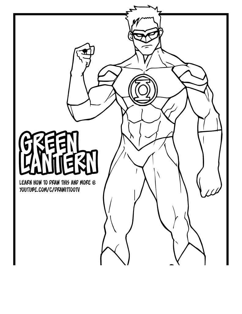 94 Free Printable Green Lantern Coloring Pages 12