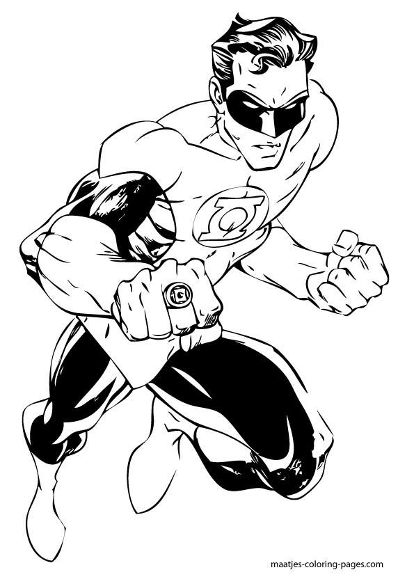 94 Free Printable Green Lantern Coloring Pages 13