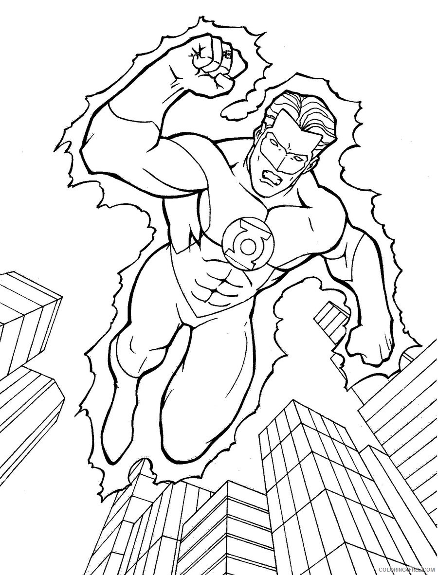 94 Free Printable Green Lantern Coloring Pages 16