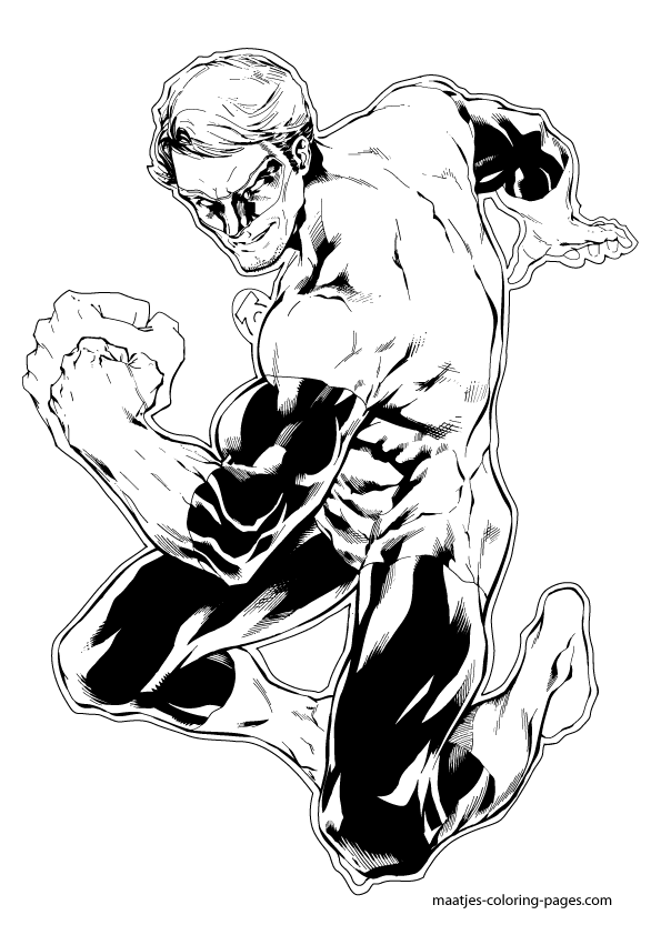 free printable green lantern coloring pages jpg