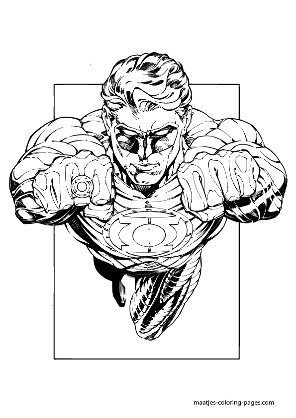 94 Free Printable Green Lantern Coloring Pages 3