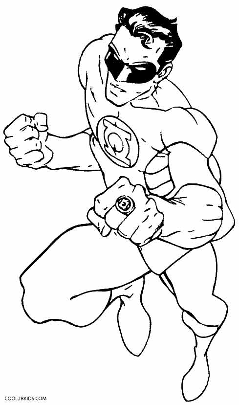 94 Free Printable Green Lantern Coloring Pages 34