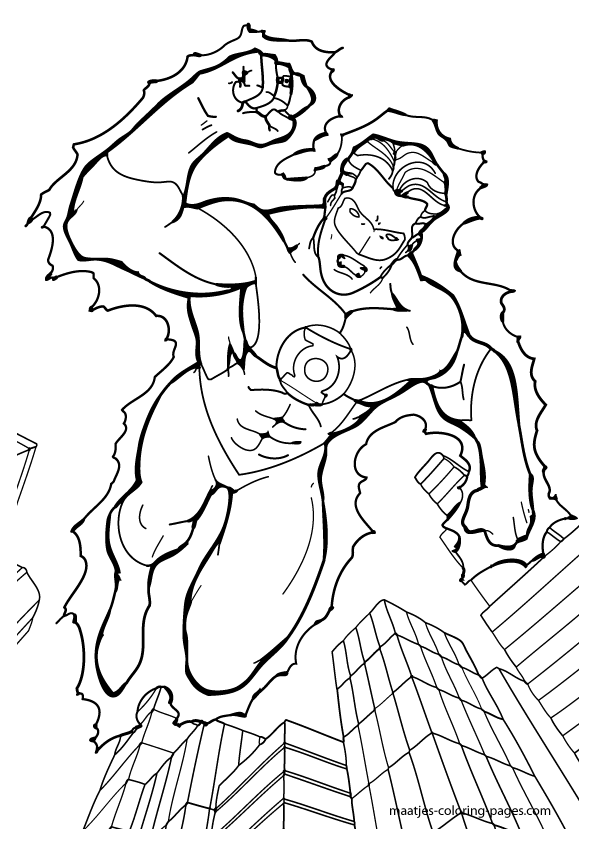 94 Free Printable Green Lantern Coloring Pages 46