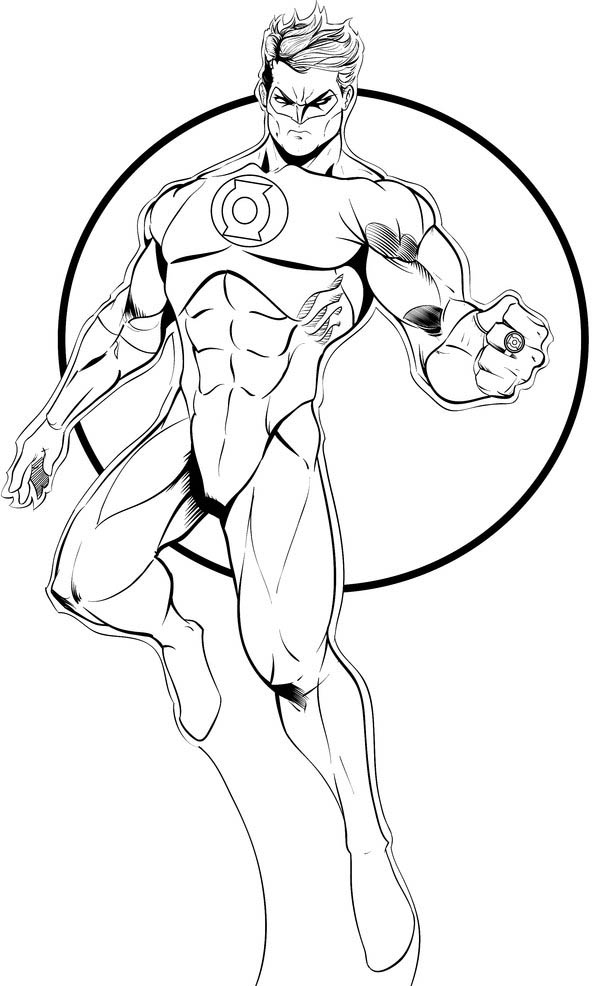 94 Free Printable Green Lantern Coloring Pages 50