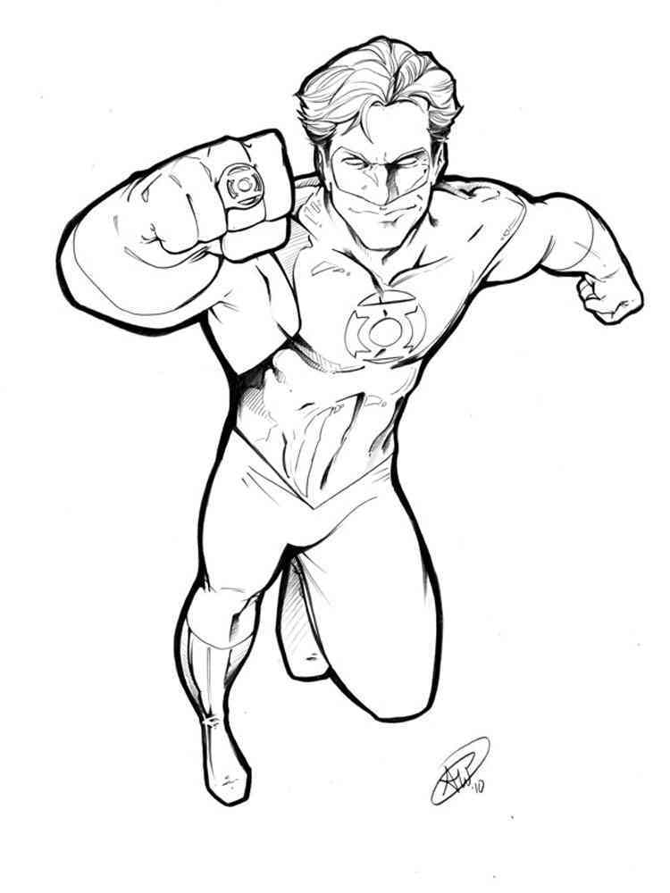 94 Free Printable Green Lantern Coloring Pages 53