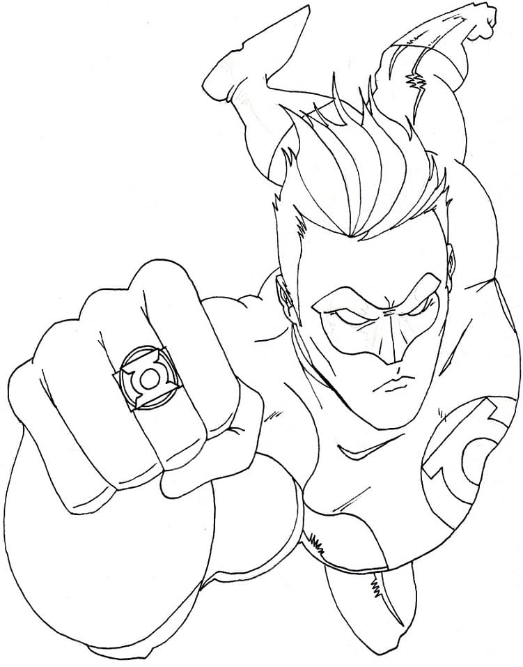 94 Free Printable Green Lantern Coloring Pages 54