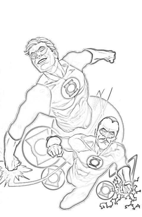 94 Free Printable Green Lantern Coloring Pages 7