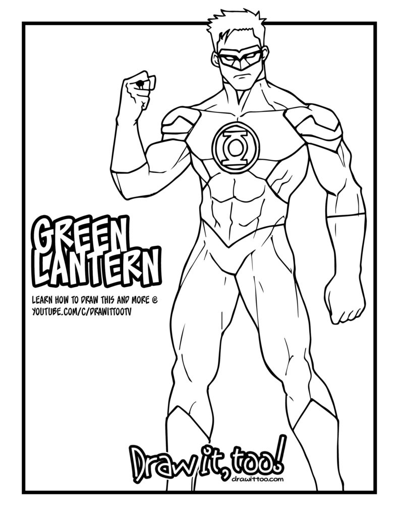 94 Free Printable Green Lantern Coloring Pages 74