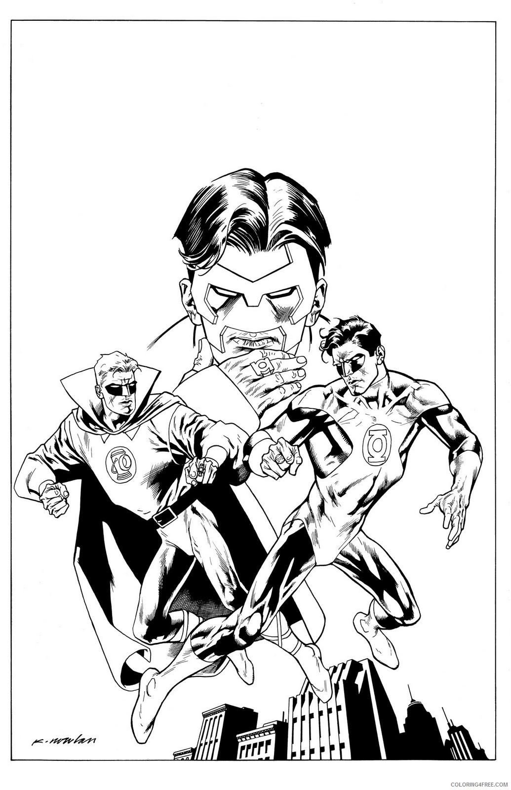 94 Free Printable Green Lantern Coloring Pages 77