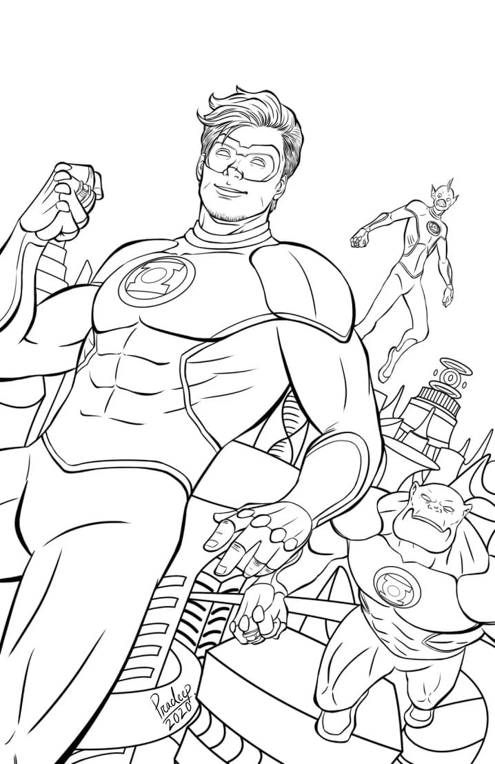 94 Free Printable Green Lantern Coloring Pages 89