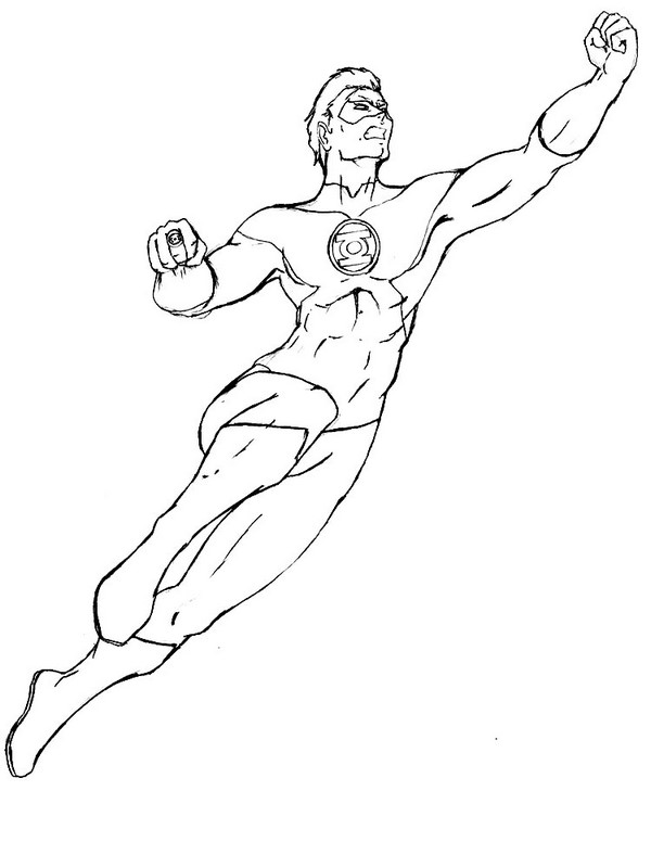 94 Free Printable Green Lantern Coloring Pages 9