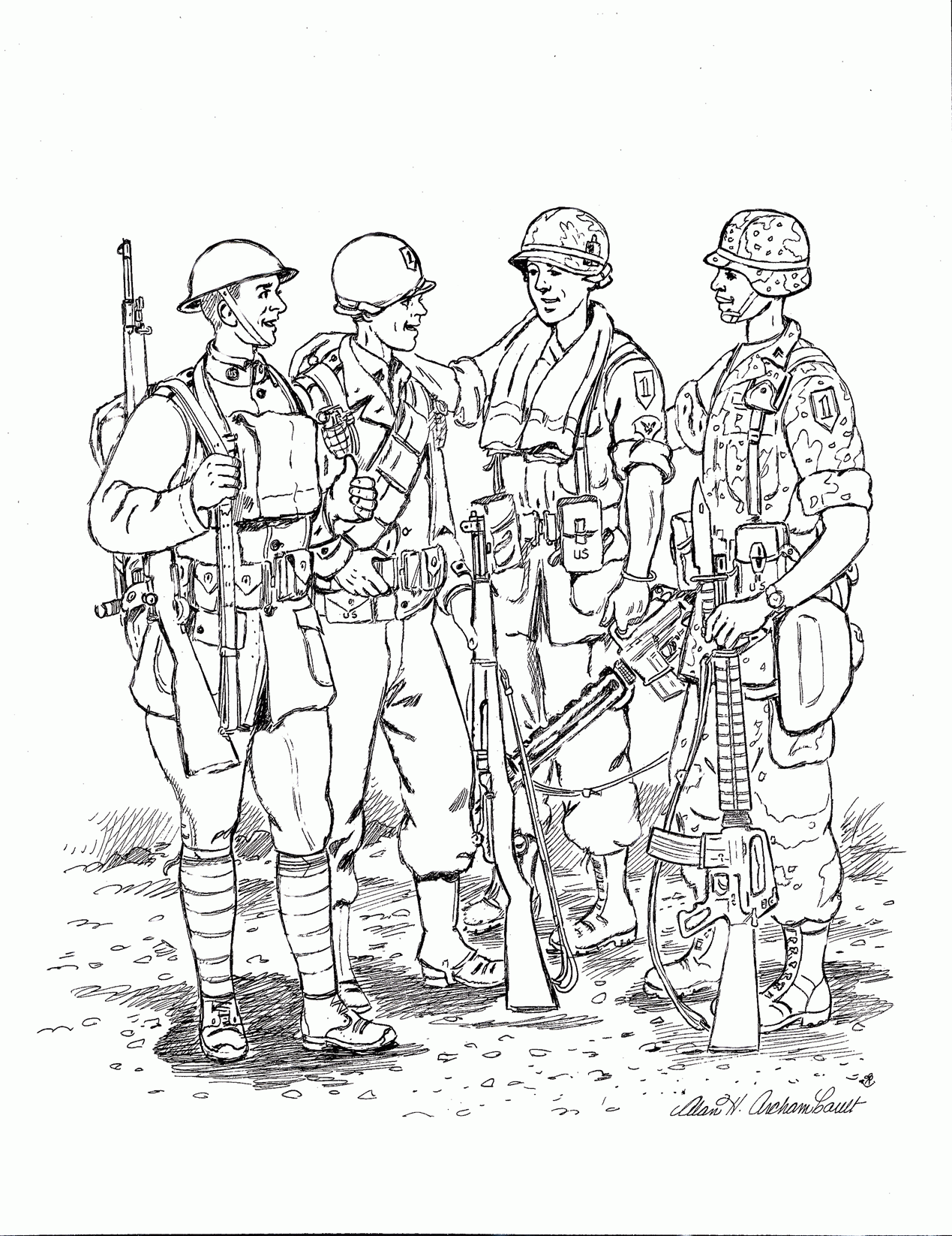 Brave Army Coloring Pages Printable 5