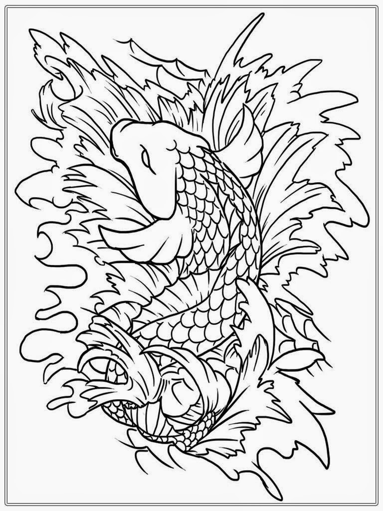 Colorful Fish Coloring Pages Printable 19