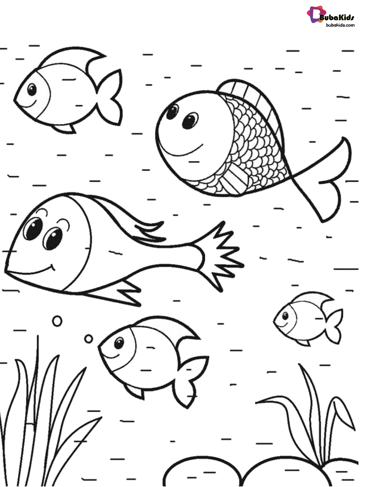 Colorful Fish Coloring Pages Printable 30