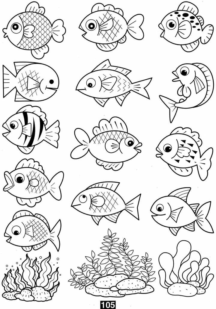 Colorful Fish Coloring Pages Printable 31