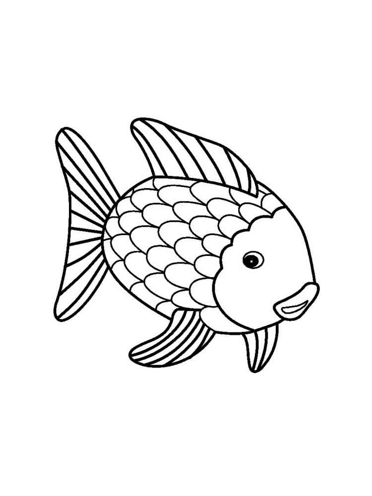 Colorful Fish Coloring Pages Printable 6